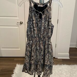Snake Print Mini Dress